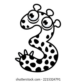 3.Funny Monsters Colorful Numbers, Cute Fantasy Aliens in the Shape of Numerals. Cartoon numbers from 0 to 9 icons are made in the form of human figures with big eyes and face. Arabic numerals. Vector