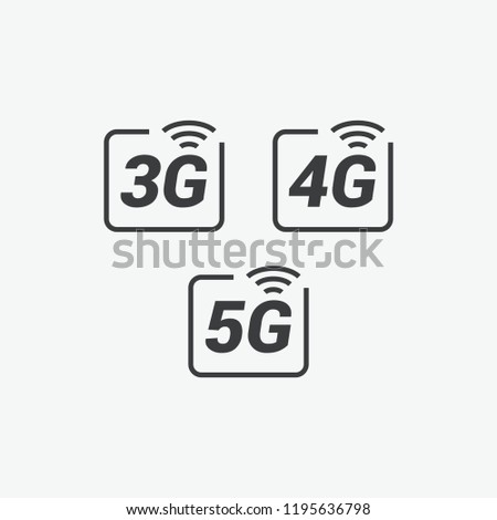 3G, 4G & 5G Vector Icons