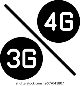 3g glyph icon illustration vector