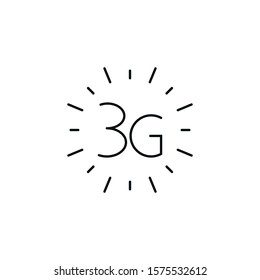 3g high speed - minimal line web icon. simple vector illustration. concept for infographic, website or app.