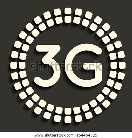 3G icon in dark style