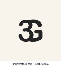 3G letter logo vector icon illustration