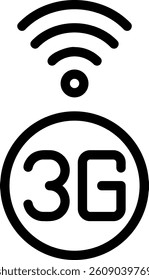 3g line icon illustration vector