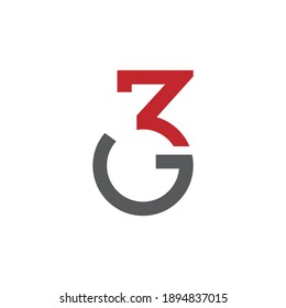 Icono de vector de diseño de logotipo de 3 g