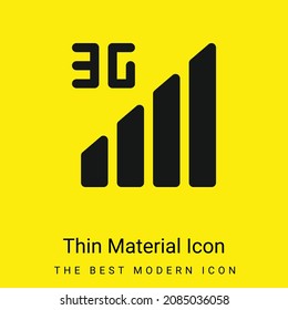 Icono de material amarillo brillante mínimo