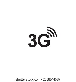 3G Mobile signal icon. Mobile interface icon. Connection icon black and white vector illustration Eps10