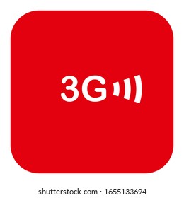 3G network red color label