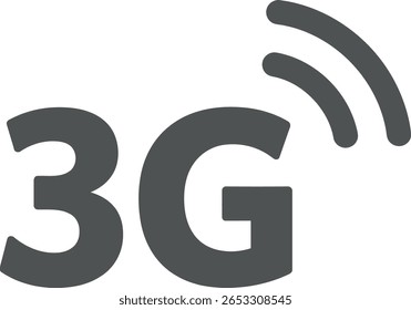 Icono de señal de red 3G - Tecnología de conectividad móvil