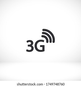 3G outline icon isolated on a beautiful background. 3G symbol for website design, mobile app, logo, user interface. Editable stroke. Vector illustration. EPS10 3G