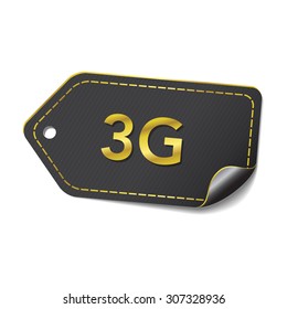 3g Sign Golden Vector Icon Design