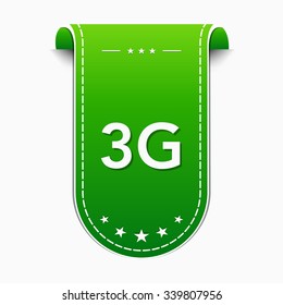 3g Sign Green Vector Icon Design