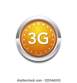 3g Sign Yellow Vector Icon Button