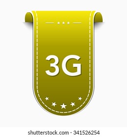 3g Sign Yellow Vector Icon Design