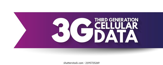 3G Third Generation Cellular Data Text. Technology Concept Background