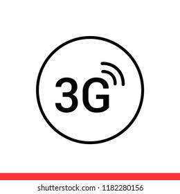 3g vector icon, set symbol. Simple flat design for web or mobile app