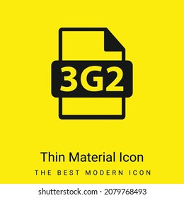 3G2 File Format minimal bright yellow material icon