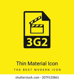 3g2 File Format Symbol minimal bright yellow material icon