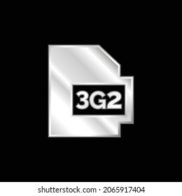 3g2 silver plated metallic icon