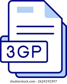 3gp Line Vector Icon Design