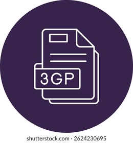 3gp Line Vector Icon Design