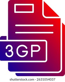 3gp Line Vector Icon Design