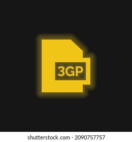 3gp yellow glowing neon icon