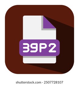 3gp2 file type flat icon. Multipurpose flat video icons. vector illustration.