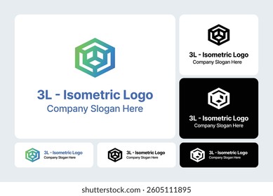 3L - Isometric Logo | Three-Dimensional Geometric Design