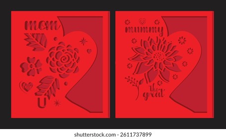 3-layer Mother's Day floral gift card bundle.