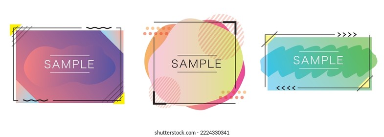 3-piece set of fashionable frame background