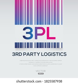 3PL mean (3rd Party Logistics),Vector illustration.