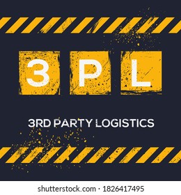 3PL mean (3rd Party Logistics),Vector illustration.