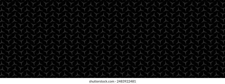 3-pointed star pattern, gray and black background, Geometric lines, alternating tile floors, Illustration, vector, Geometry, geometric, orderly arrangement, banner, website.