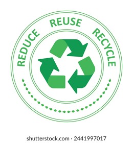 Signo del logotipo del concepto 3R, reducir, reutilizar, reciclar, salvar la tierra y la naturaleza, ir verde, día del medio ambiente, respetuoso del medio ambiente