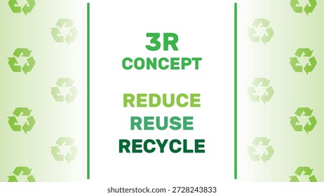 3R-Konzept, recyceln, wiederverwenden, reduzieren, retten die Erde und die Natur, gehen grün, Umwelt Tag, umweltfreundliche Welt