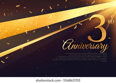 3rd Anniversary Celebration Card Template