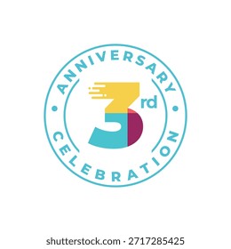 3rd anniversary celebration design template