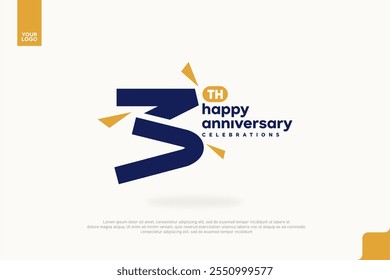 3rd anniversary celebration icon logotype