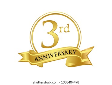 3rd Anniversary Celebration Logo Vector