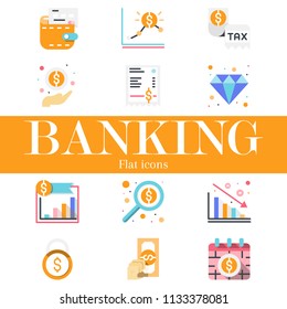 The 3rd banking icons. The flat icons. Illustation