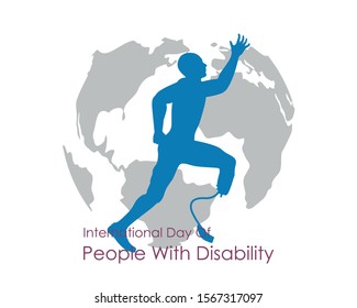 3rd December International day of people with disability. Vector illustration. Suitable for greeting card, poster and banner
