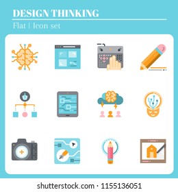 The 3rd design thinking icon set. The icon are flat. Illustration