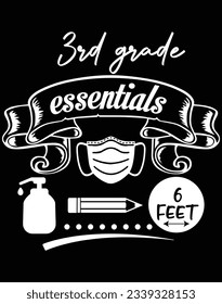 3rd grade essentials EPS file for cutting machine. You can edit and print this vector art with EPS editor.