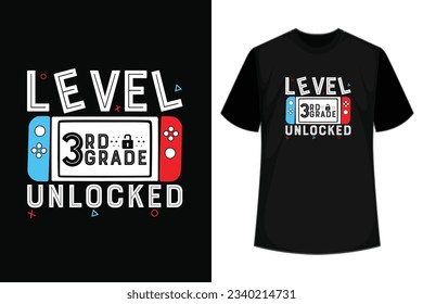 3. Stufe unverschlossenes Spiel auf 3. Stufe zurück zur Schule, erster Tag der Schulboys, lustiges Spiel für Kinder Jungs T-Shirt