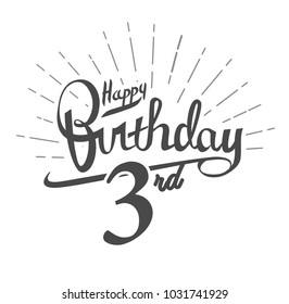 Happy 3rd Birthday Images, Stock Photos & Vectors | Shutterstock