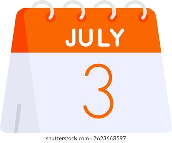 3 de julio Línea Vector Icon Design