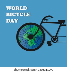 3rd June World Bicycle Day illustration vector image