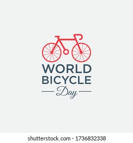 3rd June World Bicycle Day illustration vector image