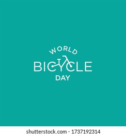 3rd June World Bicycle Day Illustration Vector Image