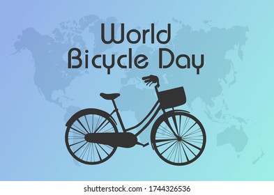 Ilustración vectorial del diseño de la plantilla del Día Mundial de la Bicicleta el 3 de junio.
